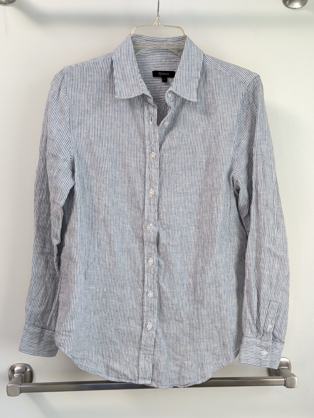 Quince Striped 100% Linen Button-Down Shirt - 2026
